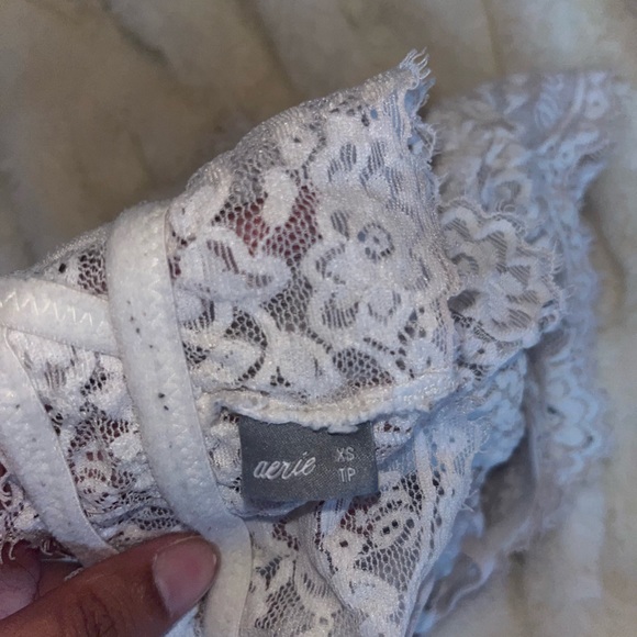 2 for $30 white lace aerie bralettes - Picture 6 of 6